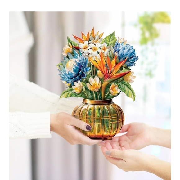 Tropical Bloom Pop-Up Flower Bouquet Card - Picture 6 of 9